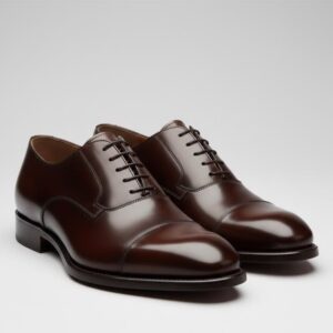 Cap Toe Formal Oxford Shoes - Mahogany